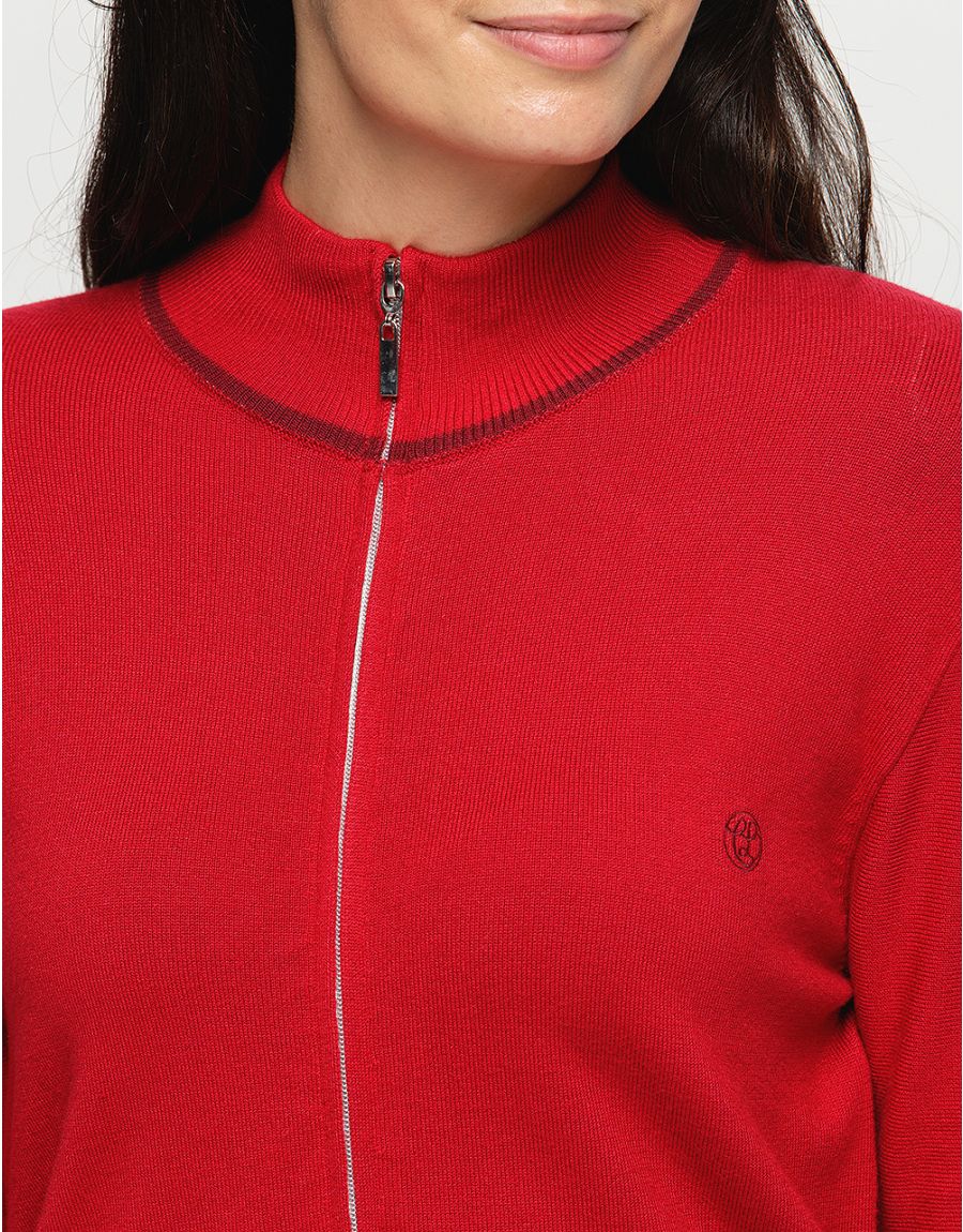 Gilet rouge zip sport