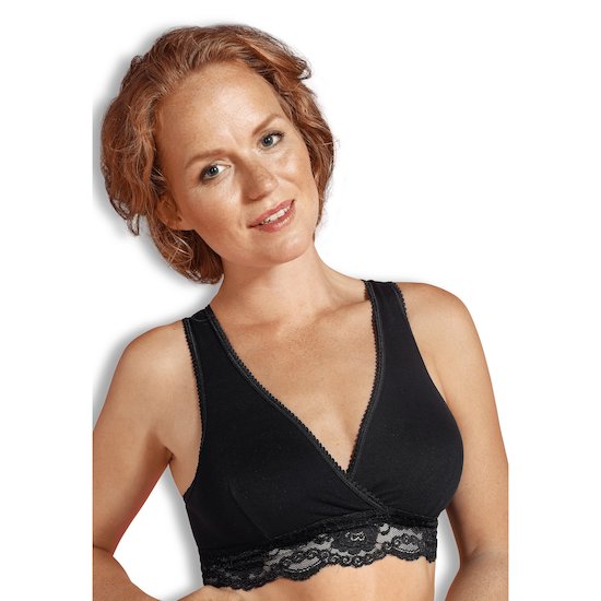 Brassière d'allaitement cache-cœur coton bio   Noir        XL   de               Carriwell