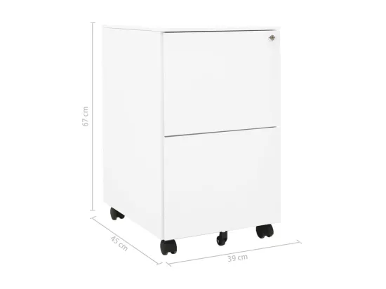Classeur mobile Blanc 39x45x67 Acier