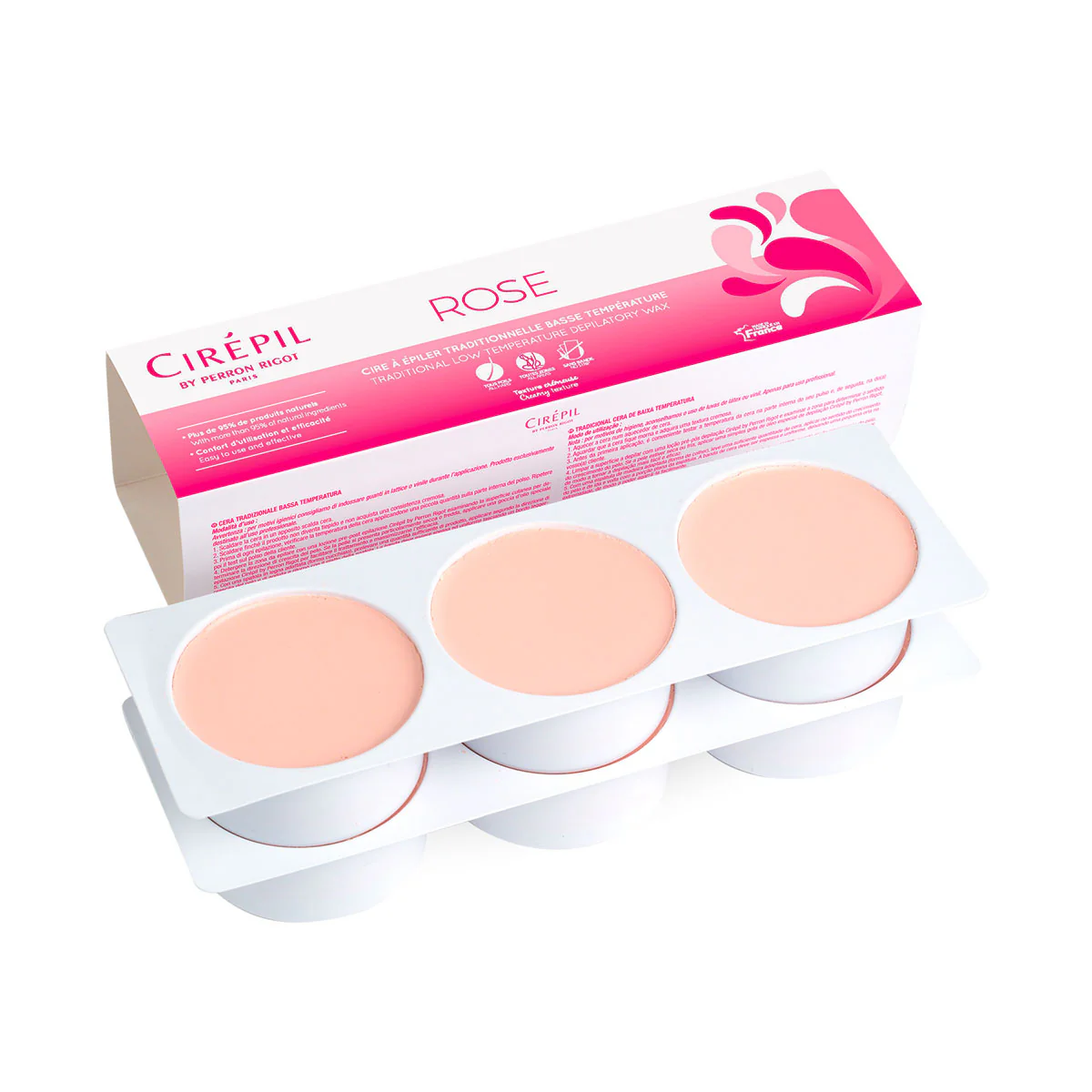 Cire pain rose basse température 6x150g Cirépil 900ml