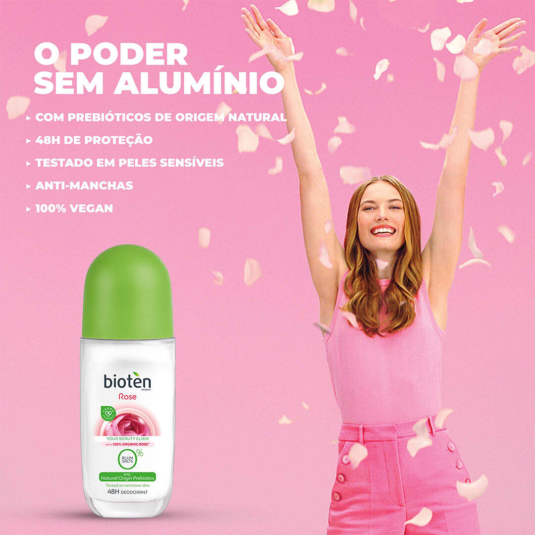 BIOTEN  Deo Roll On Rose 0% Alumínio - 50ml