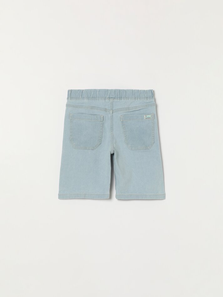 Bermuda jogger jeans - Azul claro