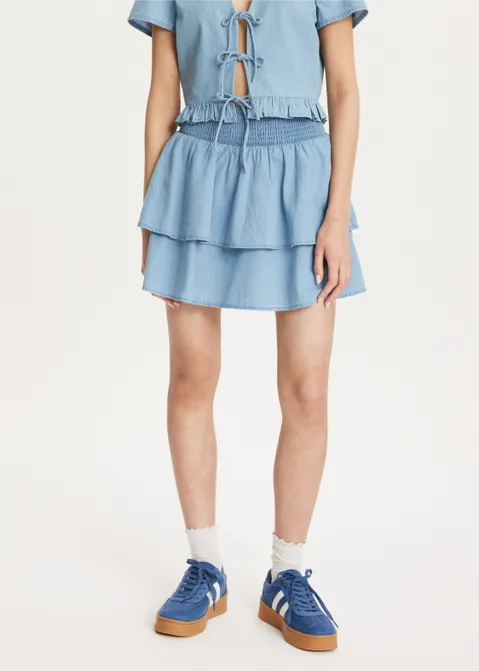 Ruffle skort blauw (BLW.USM)