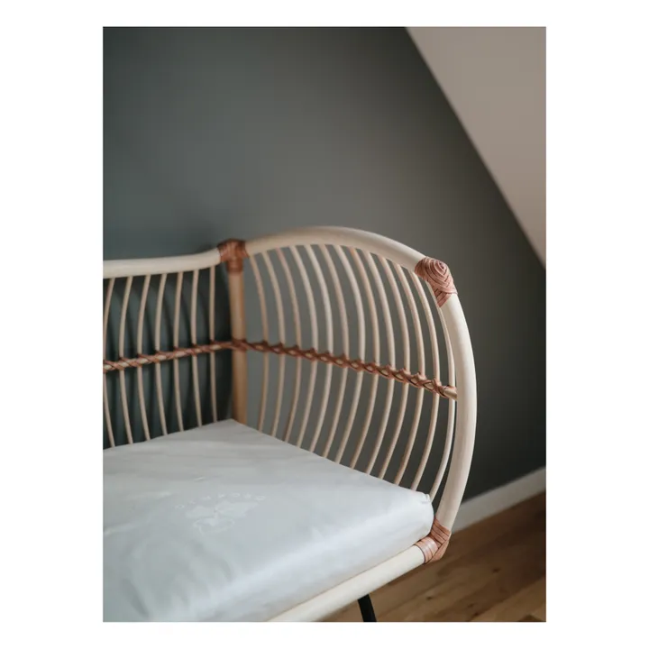 Bermbach Handcrafted Matelas carré pour berceau Martha en coton bio | Blanc