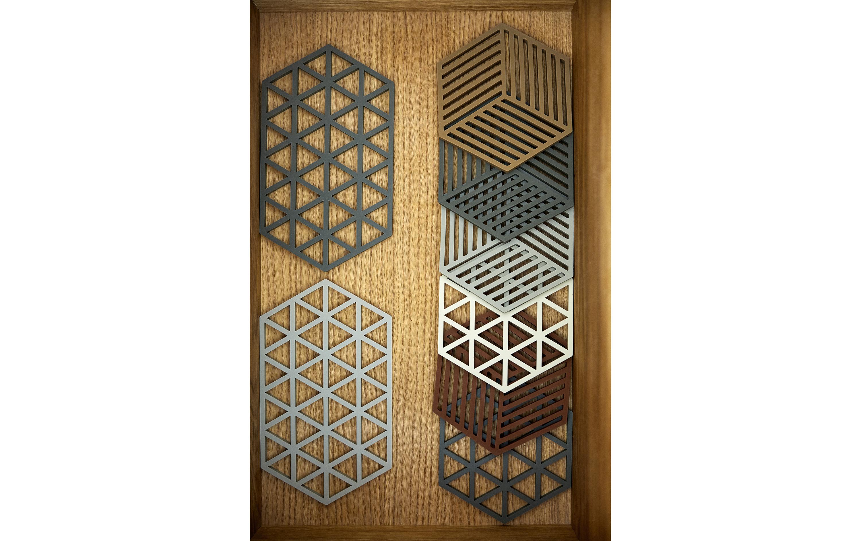 Topfuntersetzer Hexagon BraunSechseckform