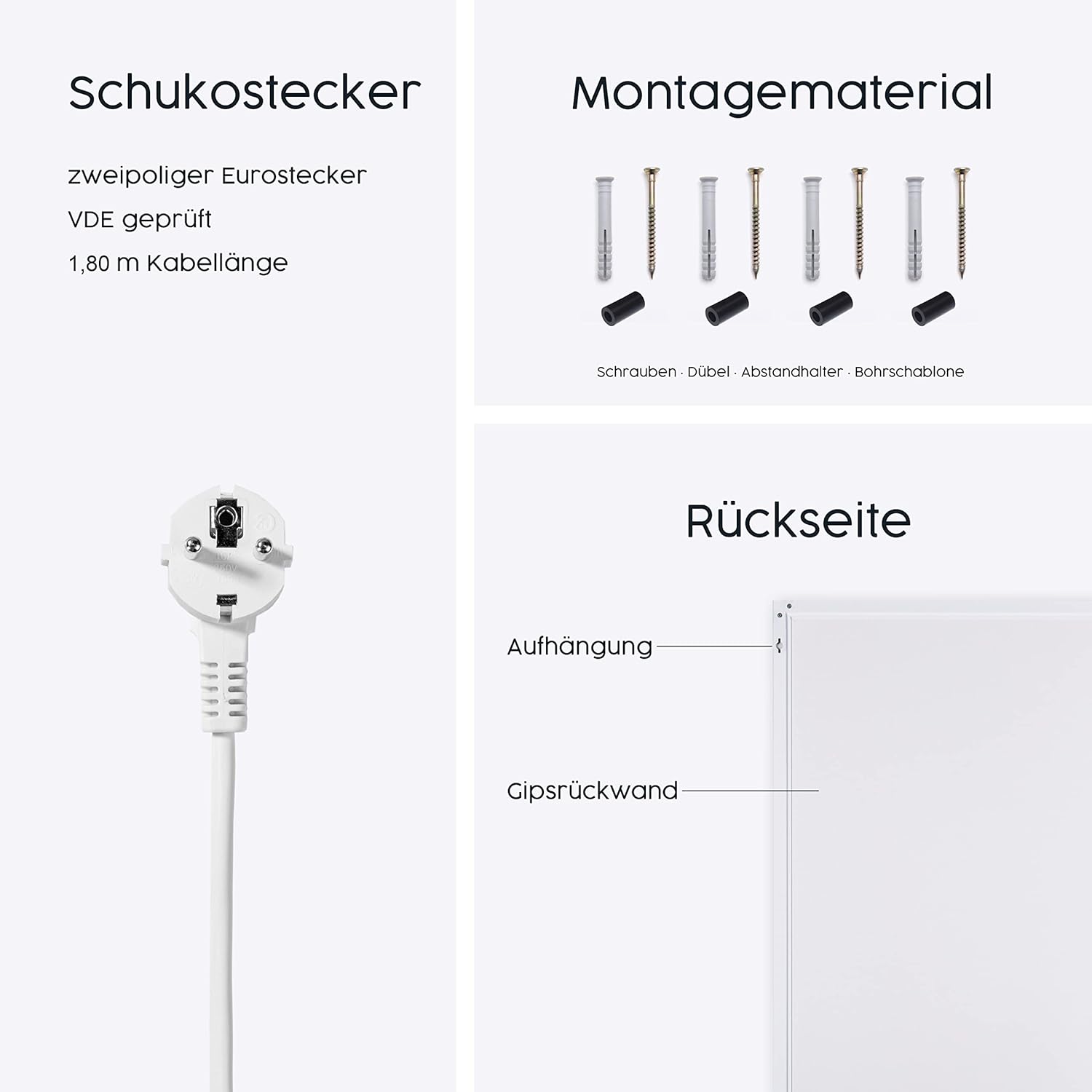 Könighaus 1000W Infrarotheizung mit Bild in HD Qualität - Energiesparend - TÜV SÜD + 5 Jahre Garantie - Doppelter Überhitzungsschutz - Infrarot Wandheizung - Motiv: 226. Abstrakt