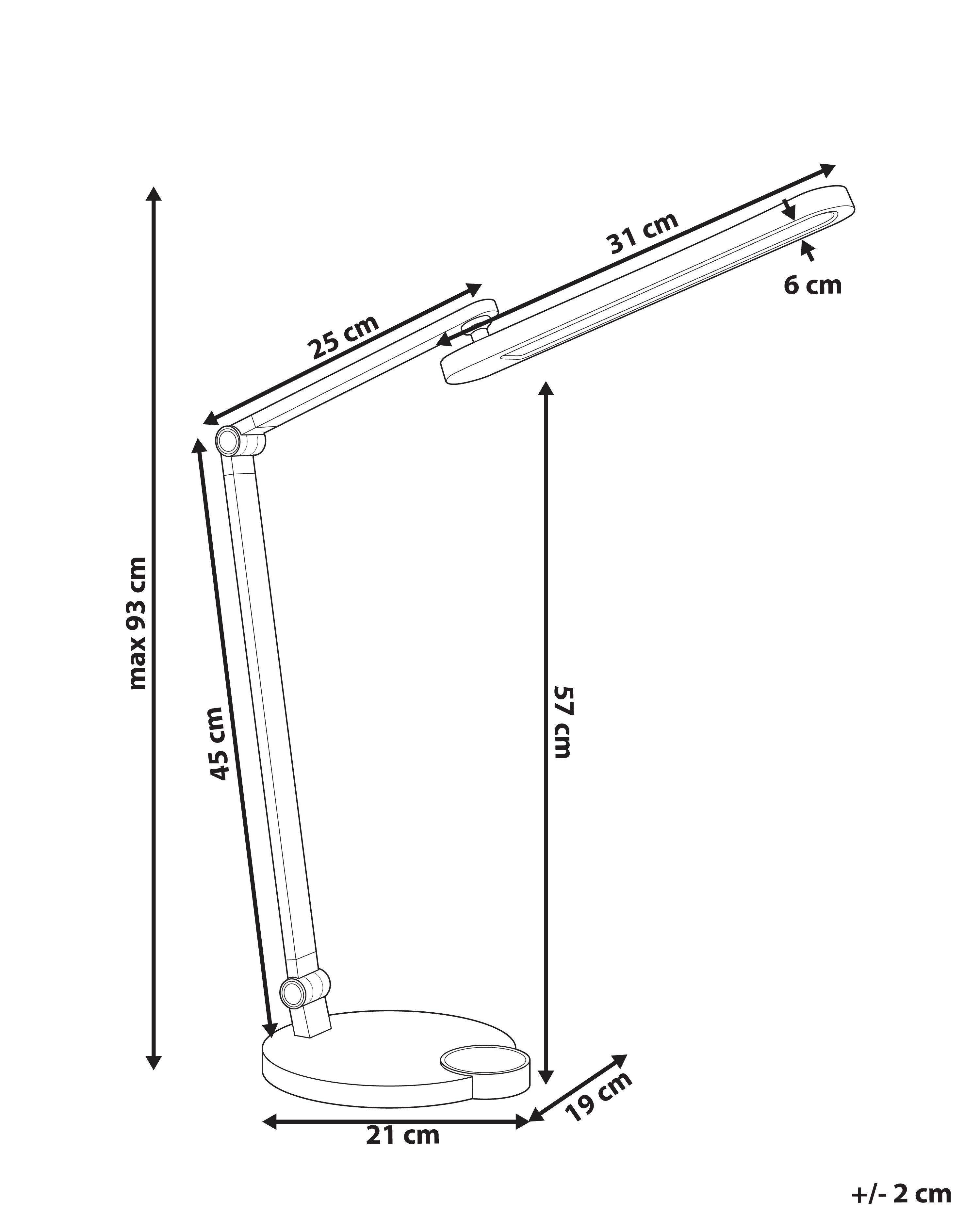 LED bureaulamp CAROY met draadloze oplader Grijs