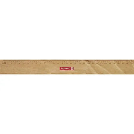 BRUNNEN Lineal 30 cm aus Holz