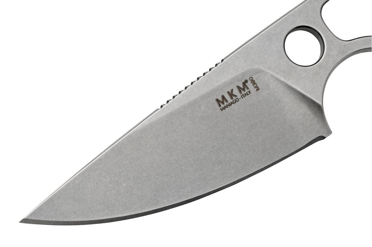 MKM Makro 1 Droppoint Stonewashed vaststaand mes, Jesper Voxnaes design