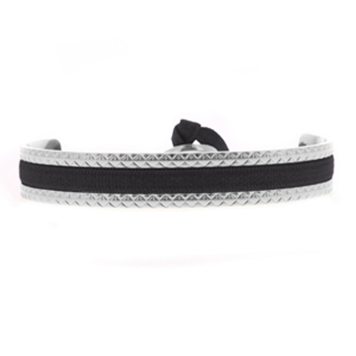 Bracelet Les Interchangeables Jonc Ruban 4mm NoirMatelassé