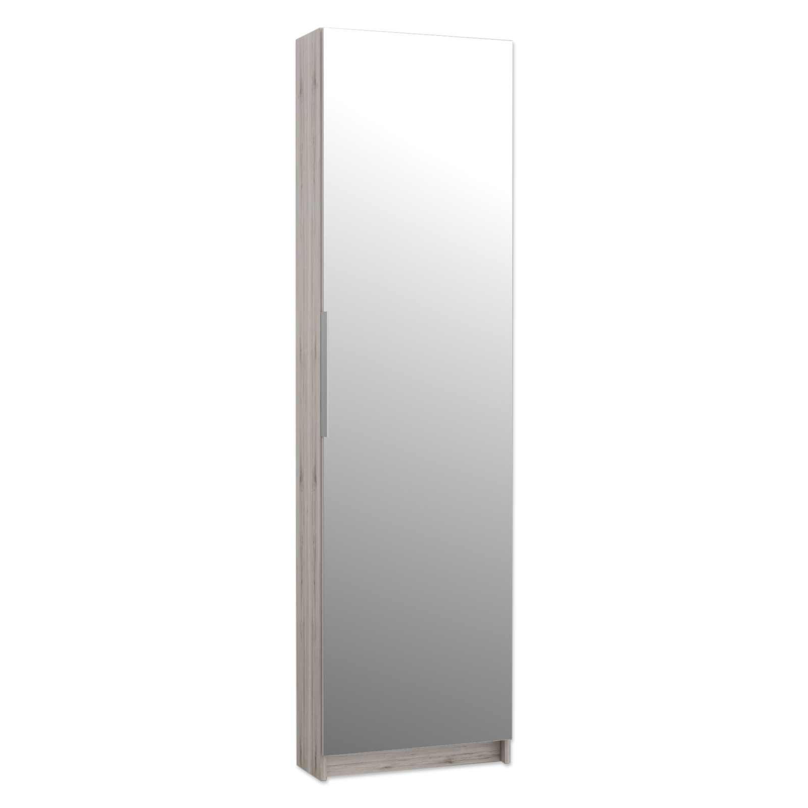 Schuhschrank - Sandeiche - mit Spiegeltür - 50 cm breit
