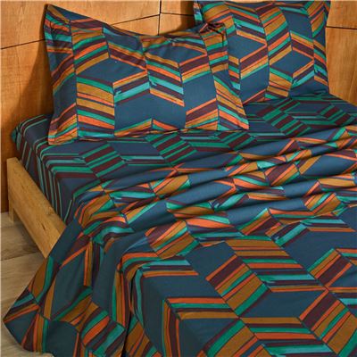 Linge de lit style chevrons - BECQUET CRÉATION