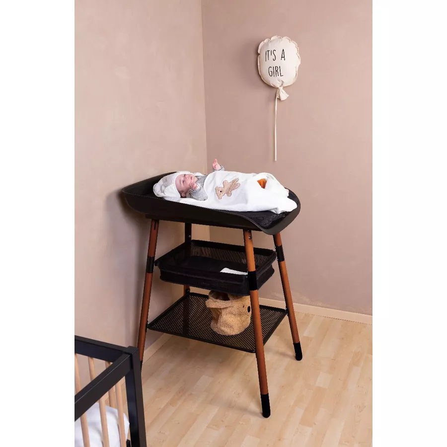 CHILDHOME Evolux Wickeltisch nussbaum schwarz