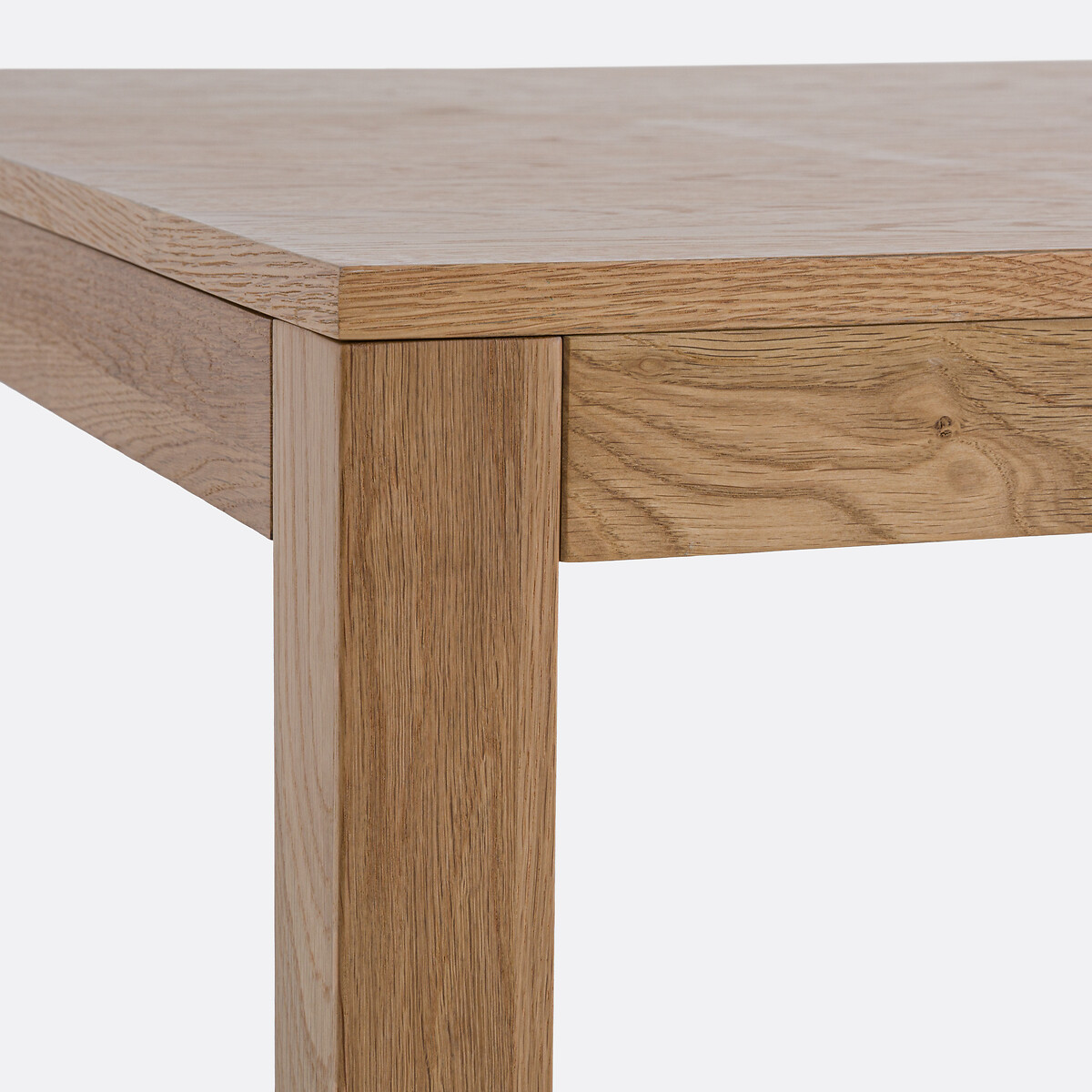 LA REDOUTE INTERIEURS<br>Mesa quadrada de carvalho, cantos retos, Nusso