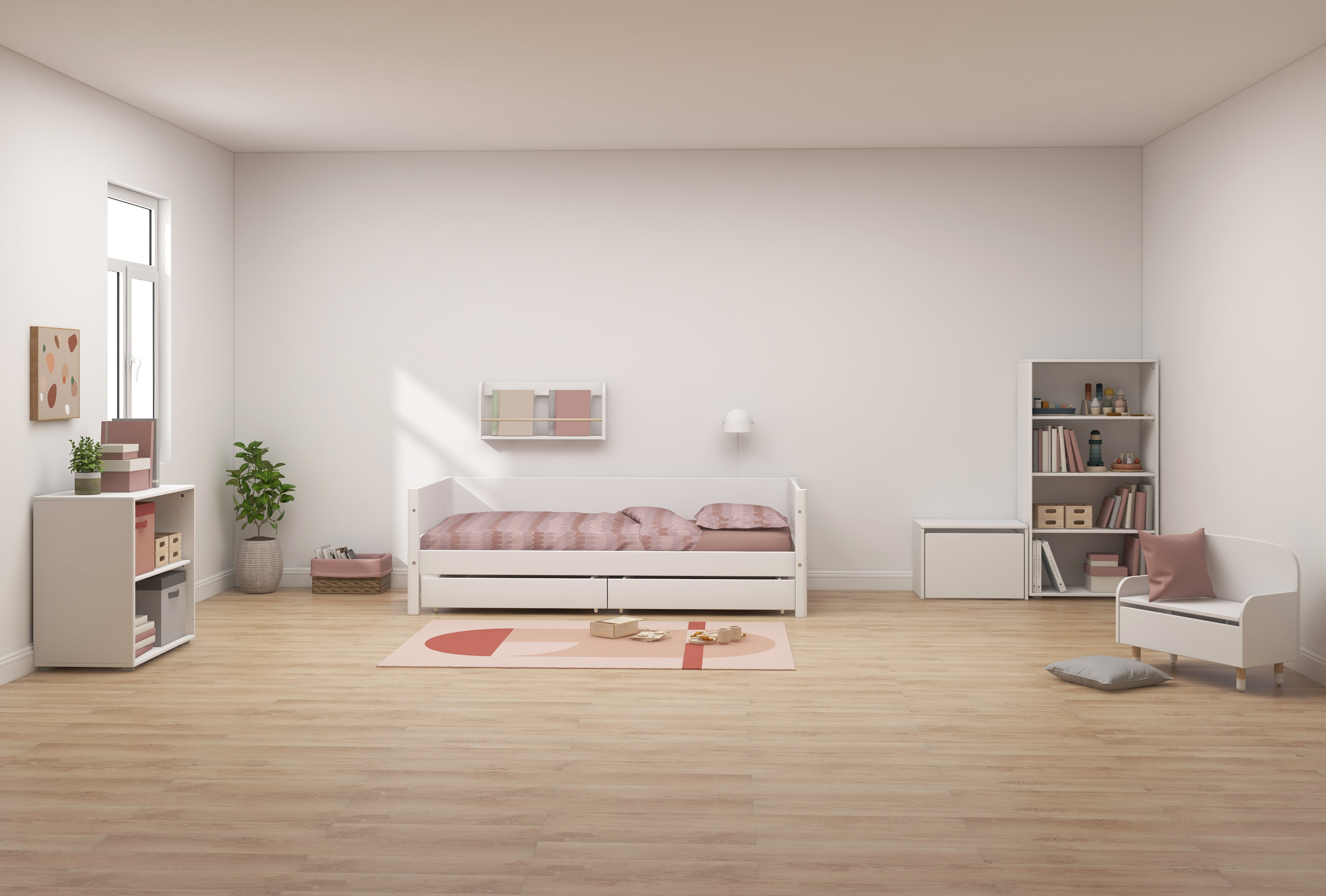 Einzelbett FLEXA WHITE