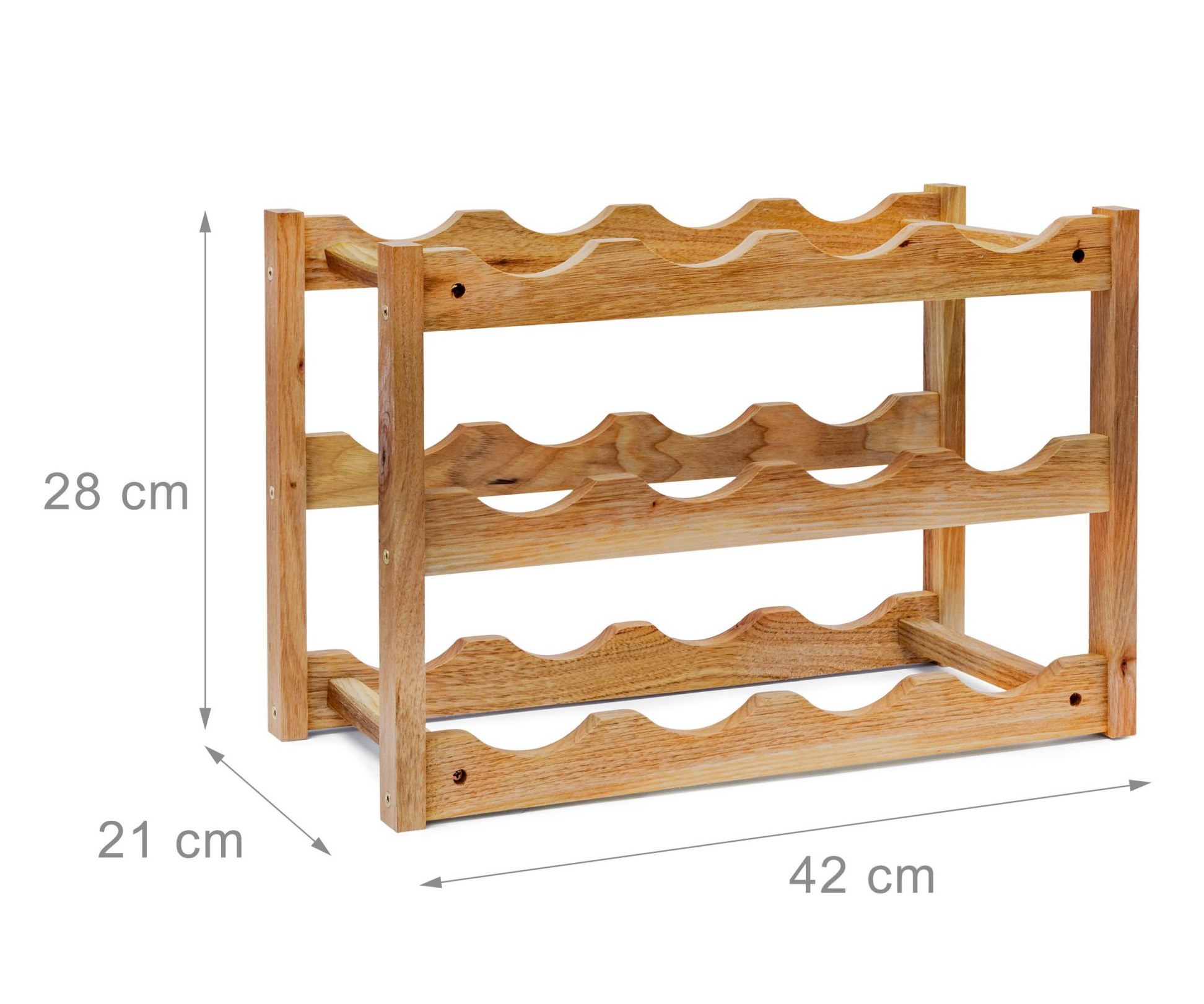 Weinregal Holz für 12 Flaschen
