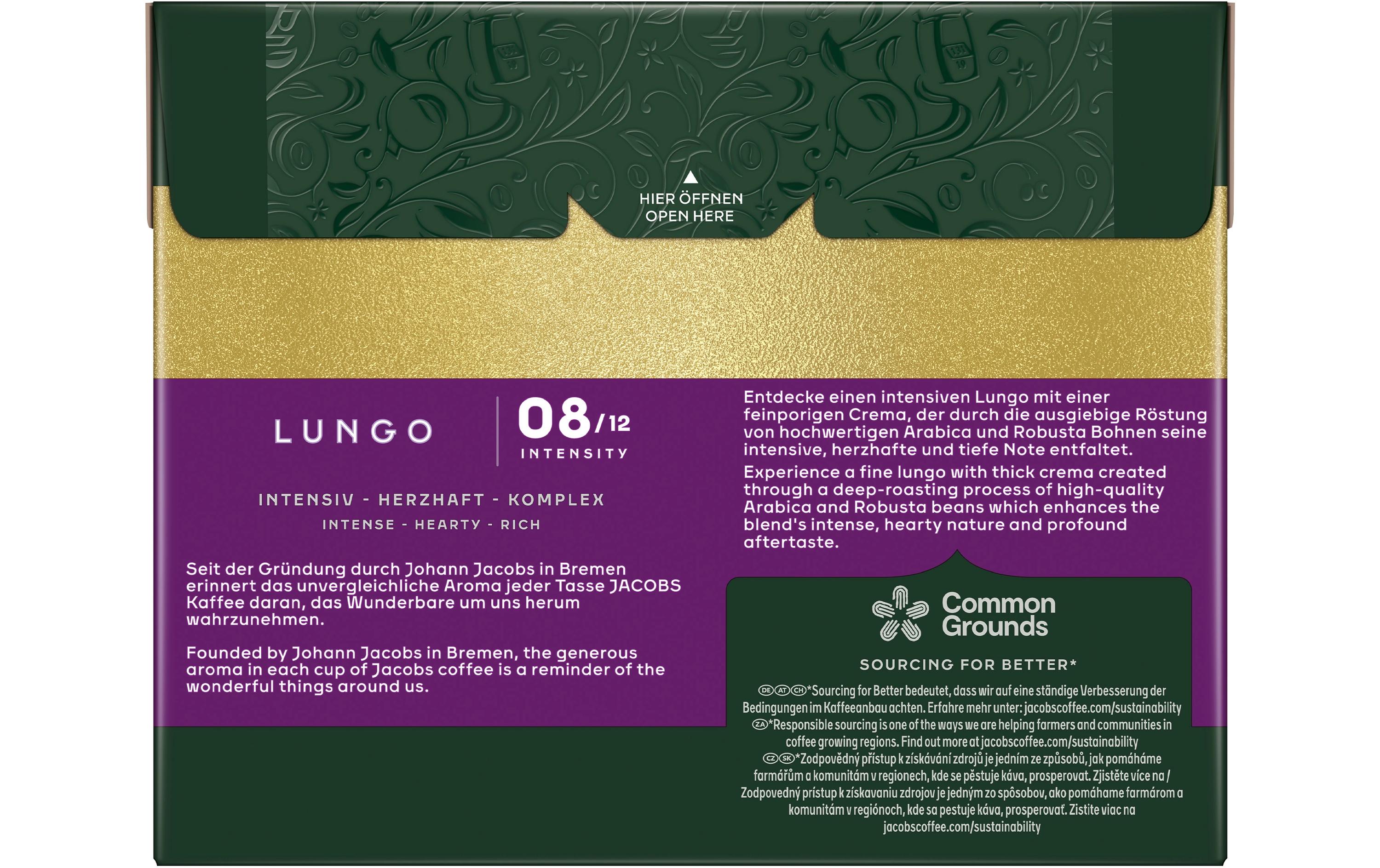 Kaffeekapseln Lungo 8 Intenso 40 StückAluminium Kaffeekapseln für Nespresso-Maschinen