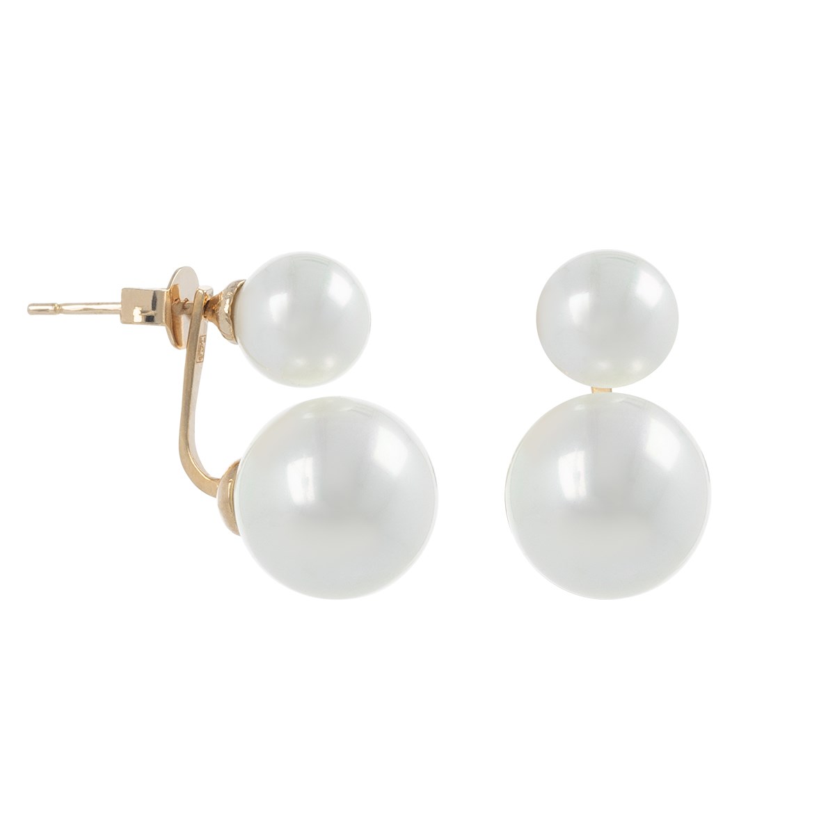 Boucles d'oreilles plaqué or perle de Majorque d'imitation 8x12MM
