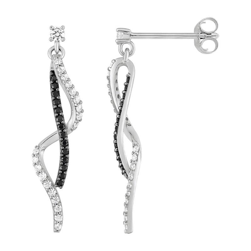 Boucles d'oreilles femme - Argent 925 - Oxyde de zirconium