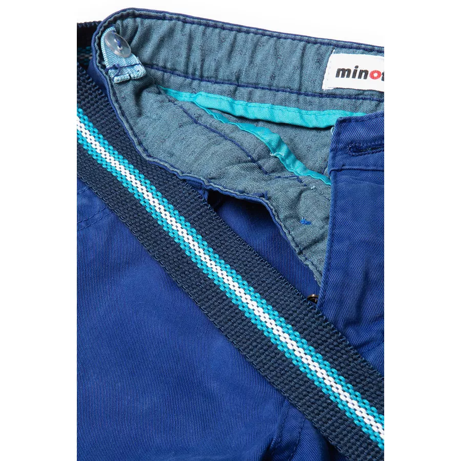 MINOTI Chinoshorts mit Gürtel Dunkelblau