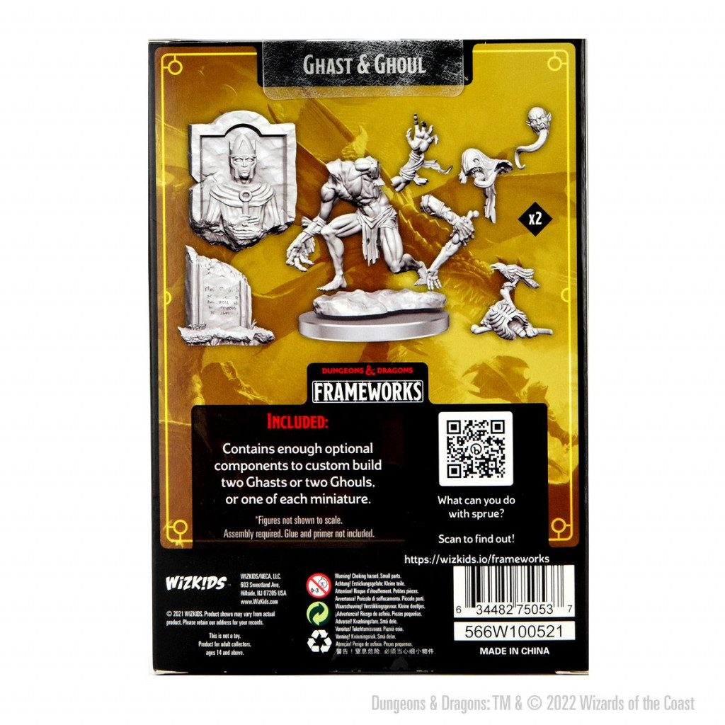 D&D Frameworks Unpainted Miniatures - Ghast & Ghoul