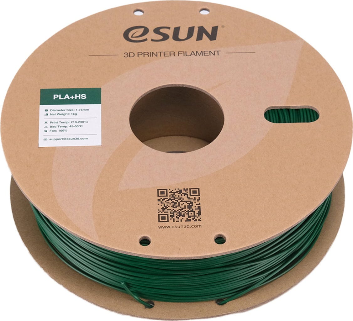 eSUN  PLA+HS Pine Green, 1,75 mm / 1000 g    PLA-Filament für den Hochgeschwindigkeitsdruck
