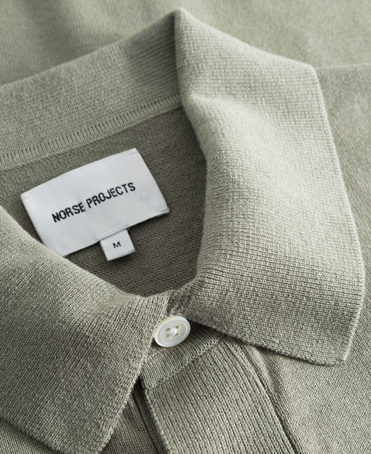 Norse Projects Rollo Cotton Linen SS Shirt Clay