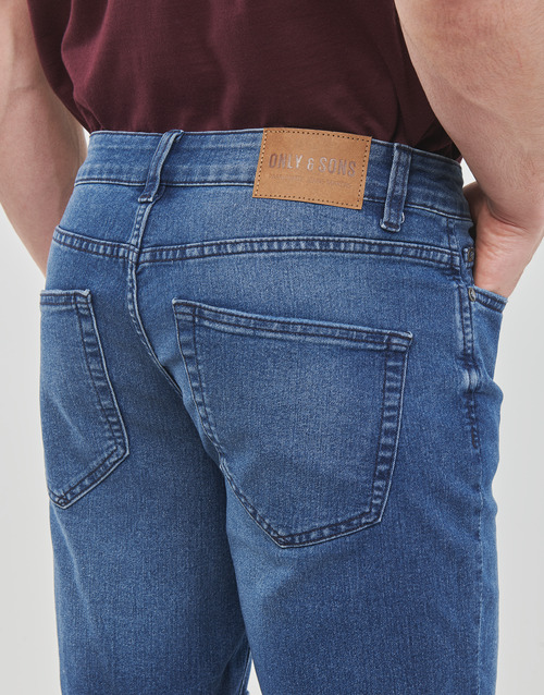 Only & Sons  - ONSPLY MID. BLUE 4331 SHORTS VD - Bleu