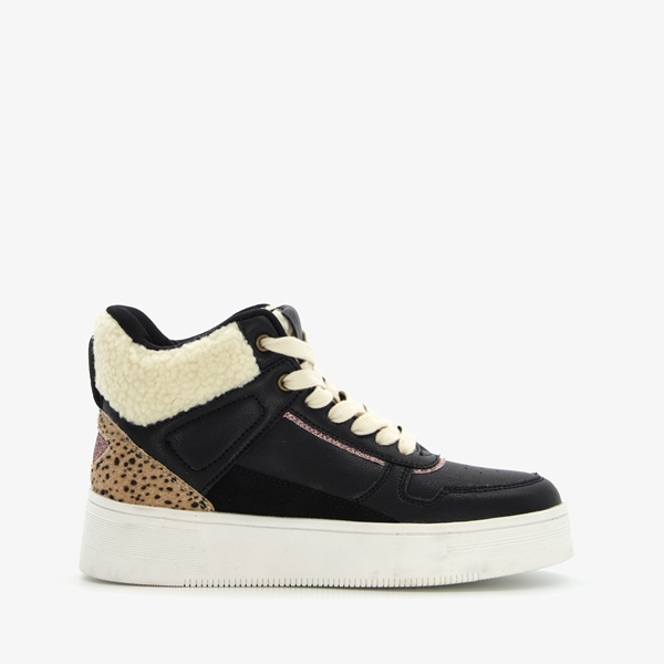 Blue Box dames sneakers met imitatiebont