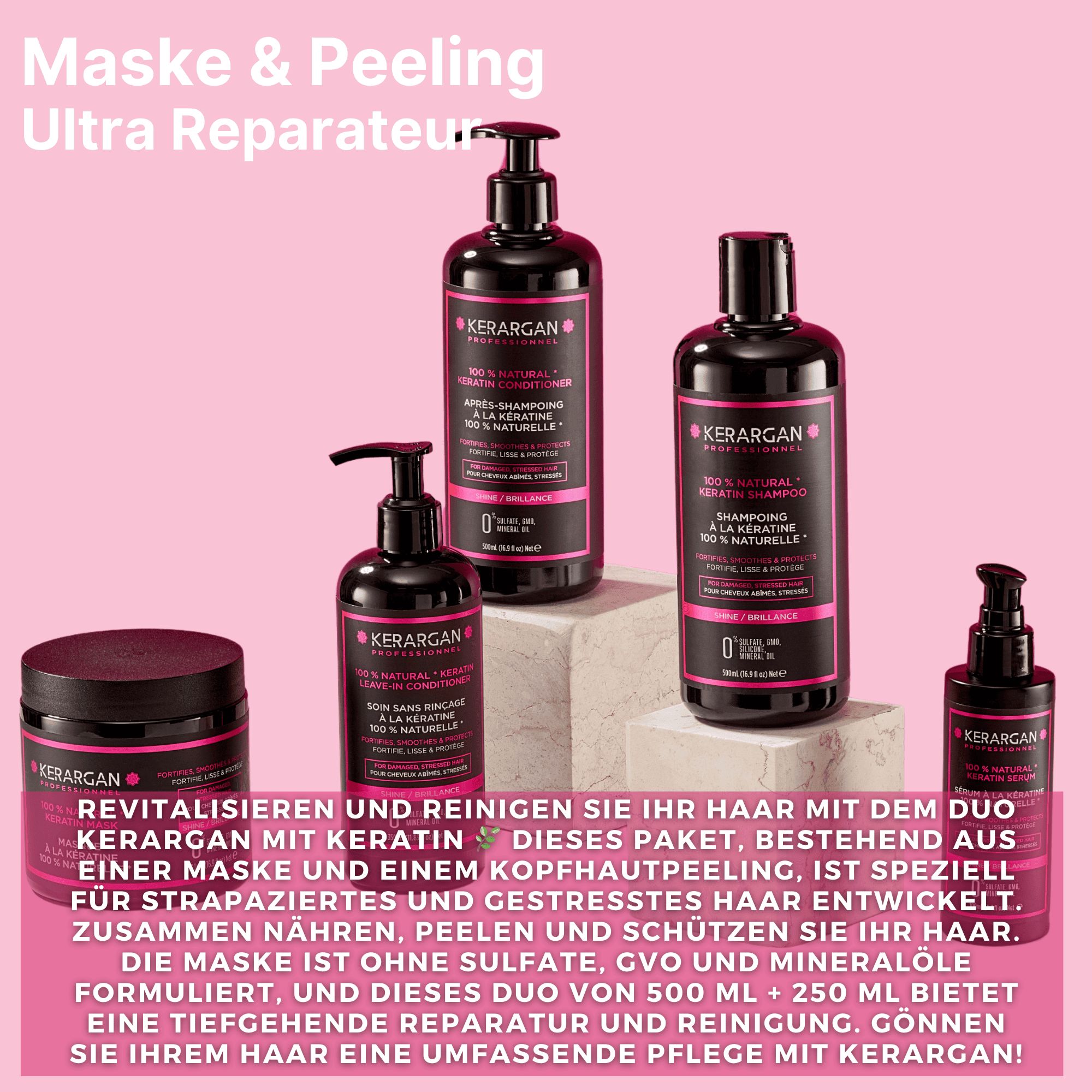Kerargan - Duo Maske und Peeling mit Keratin