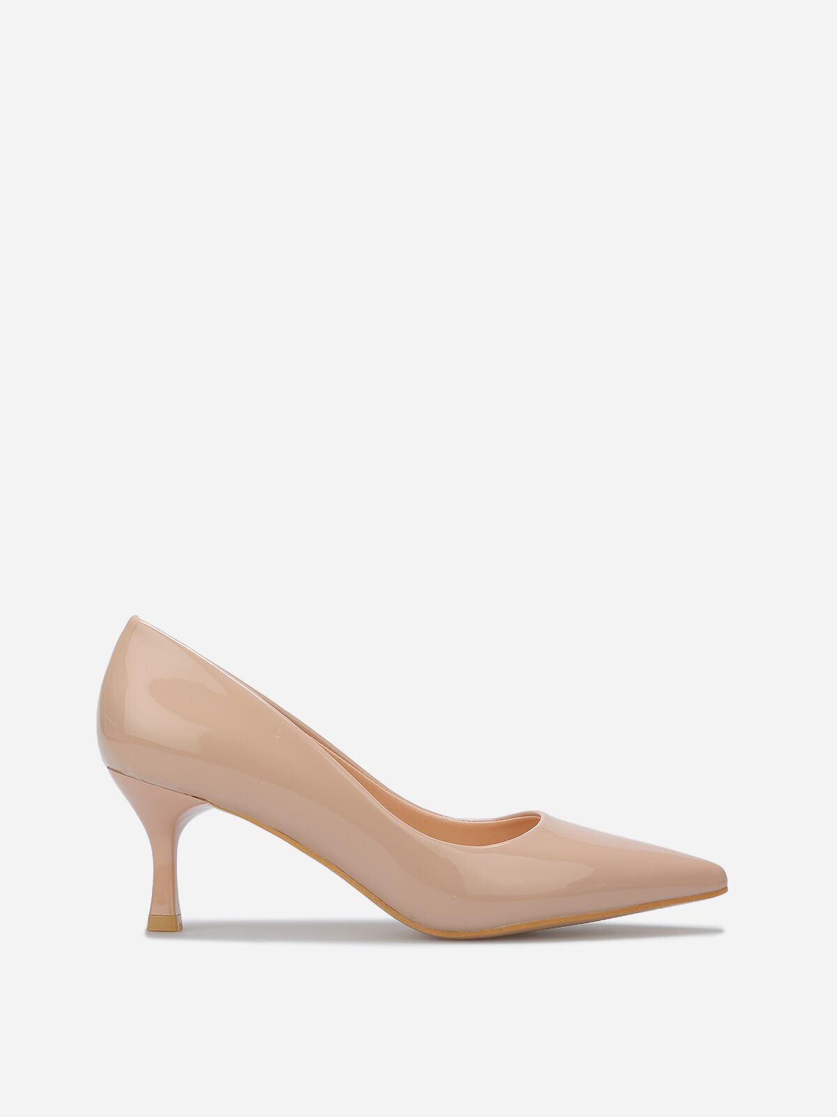 Escarpins pointus à petit talon- Beige