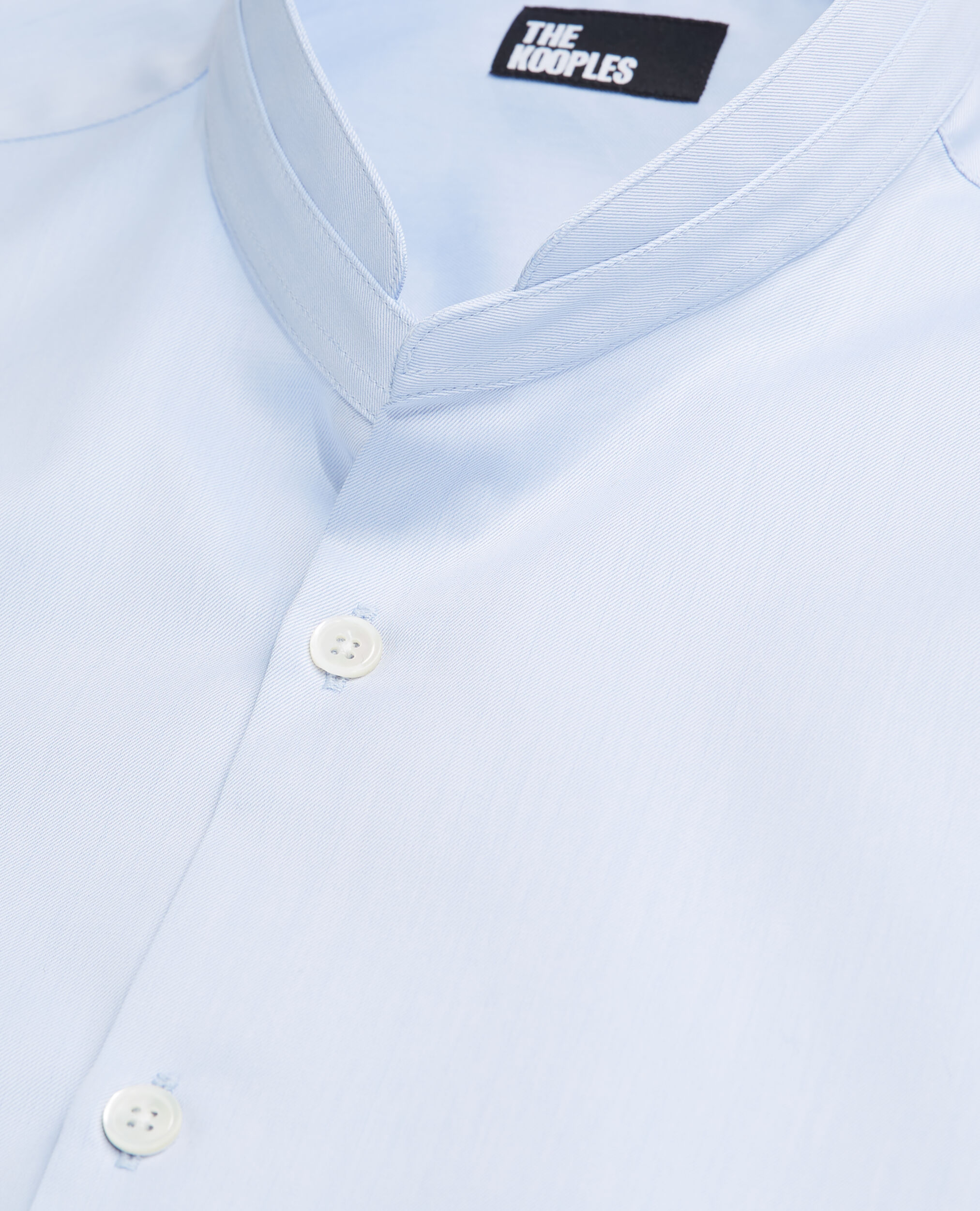 Chemise col officier bleue