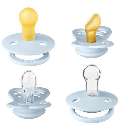 BIBS Schnuller - Try-it-Kollektion - 4er-Pack - Gr. 1 - Baby Blu