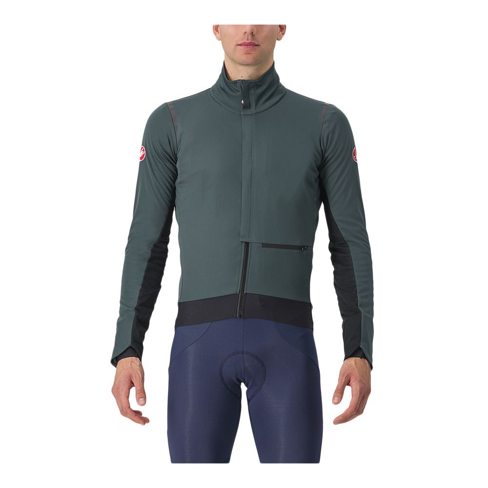 Castelli ALPHA DOPPIO ROS - Veste Homme rover green/black reflex/silver