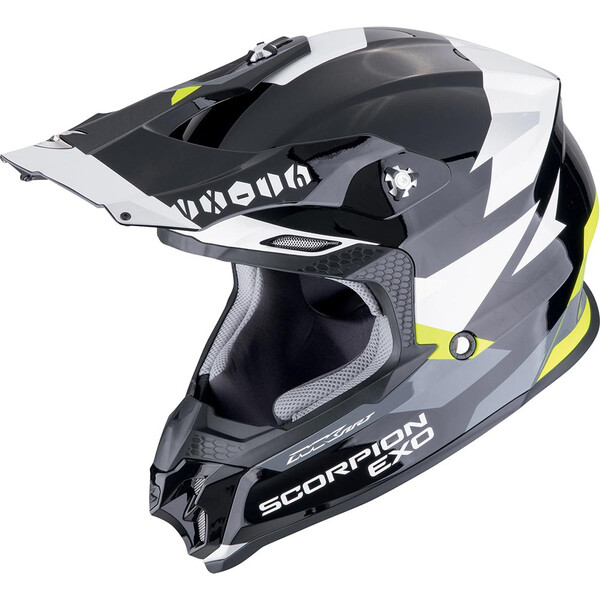 Scorpion - Casque VX-16 Evo Air Rod Noir / Blanc / Jaune fluo