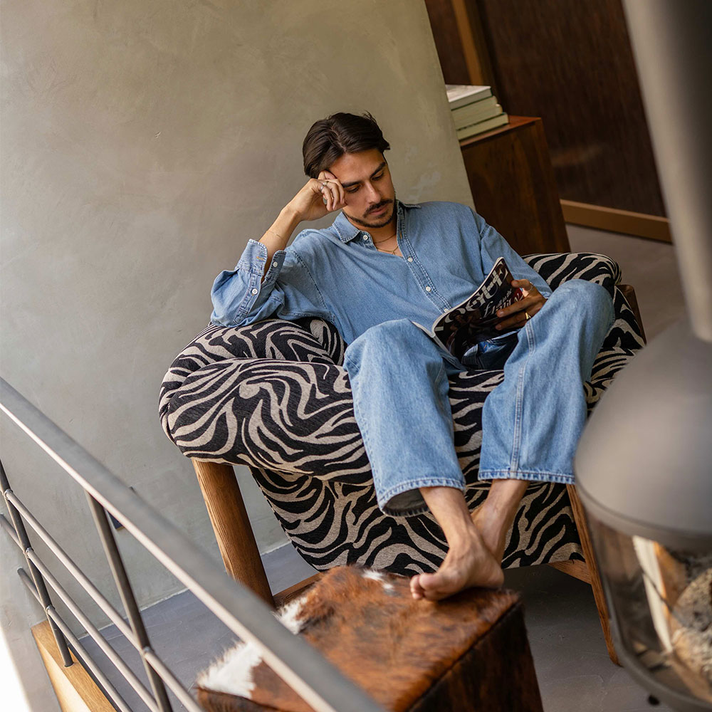 Pre-order Fauteuil James zebra