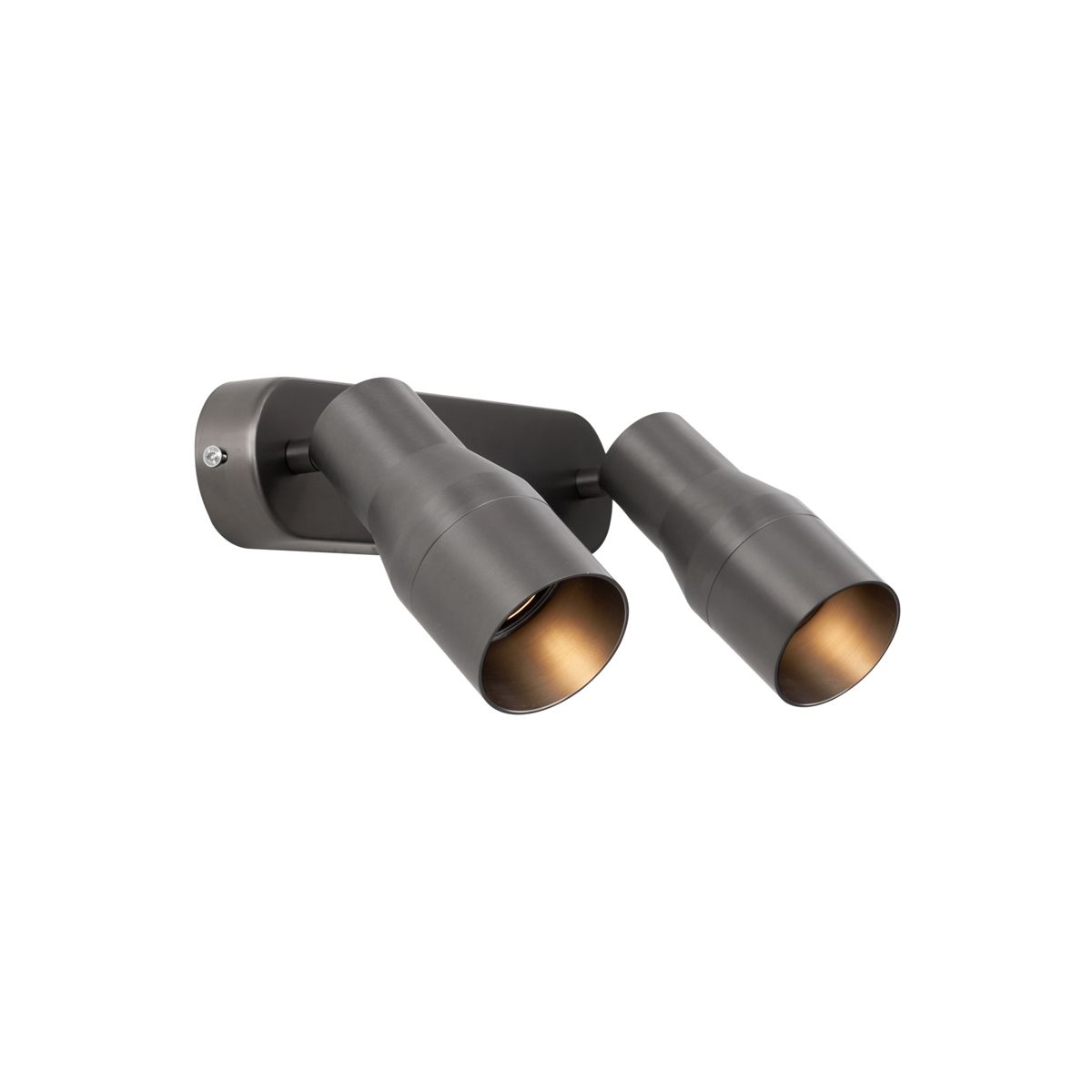 Afgeronde plafondspot gunmetal GU10 50mm 2-lichts - Stanley
