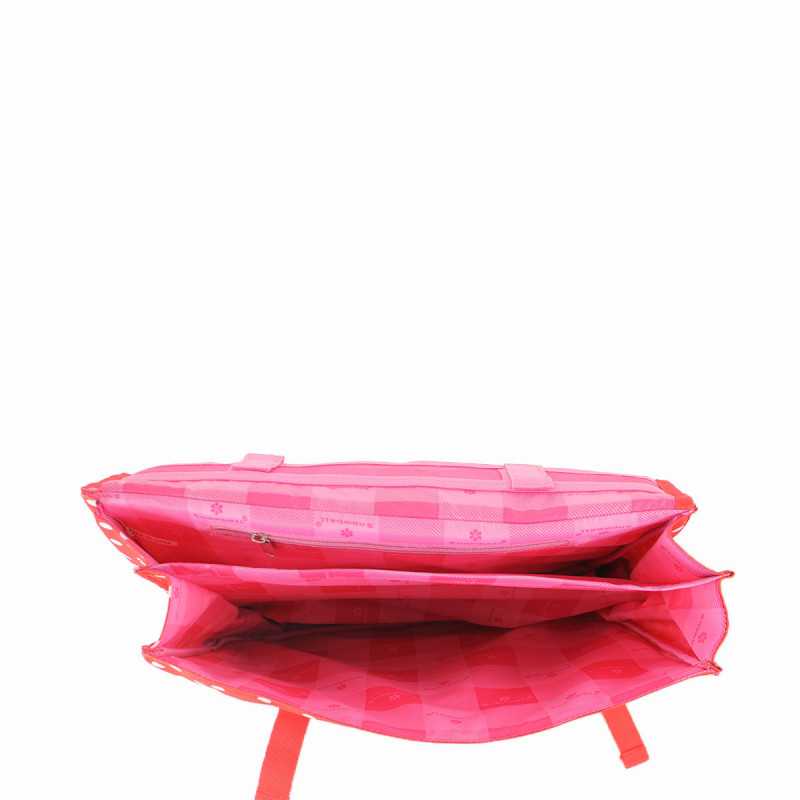 Cartable 38 cm Rouge à pois blancs