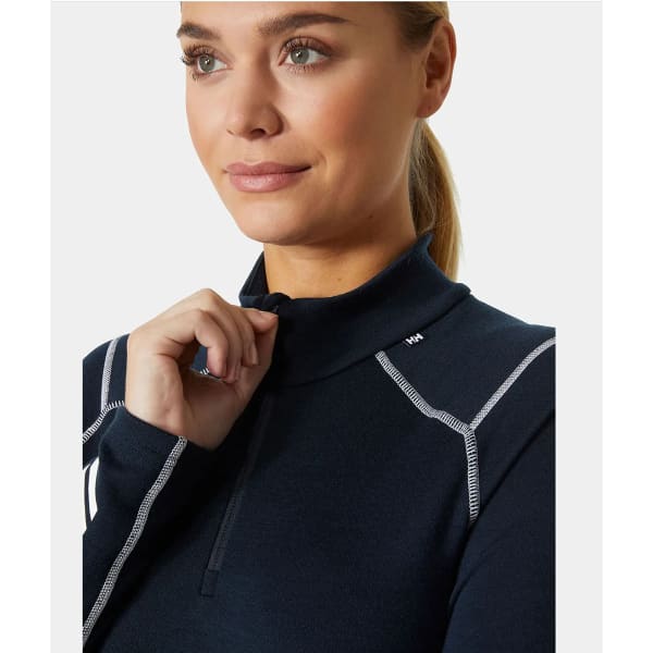 T-shirt thermique HELLY HANSEN W LIFA MERINO MIDW 1/2 ZIP NAVY