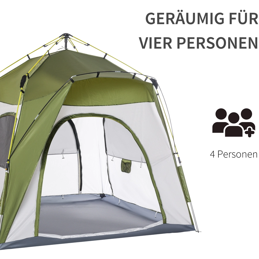 Outsunny Campingzelt mit Haken grün