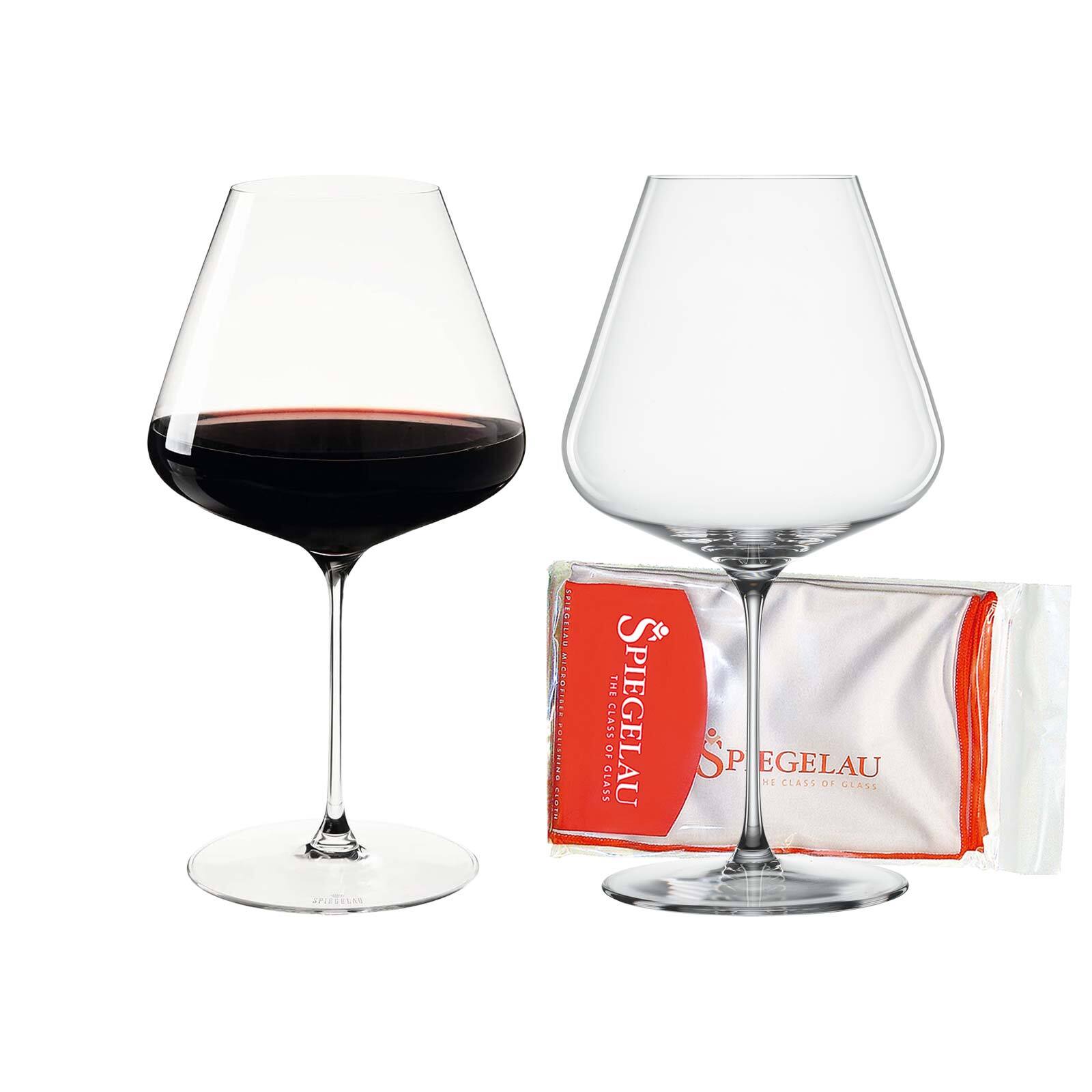 Spiegelau Burgundergläser + Poliertuch Definition 960 ml 2er Set