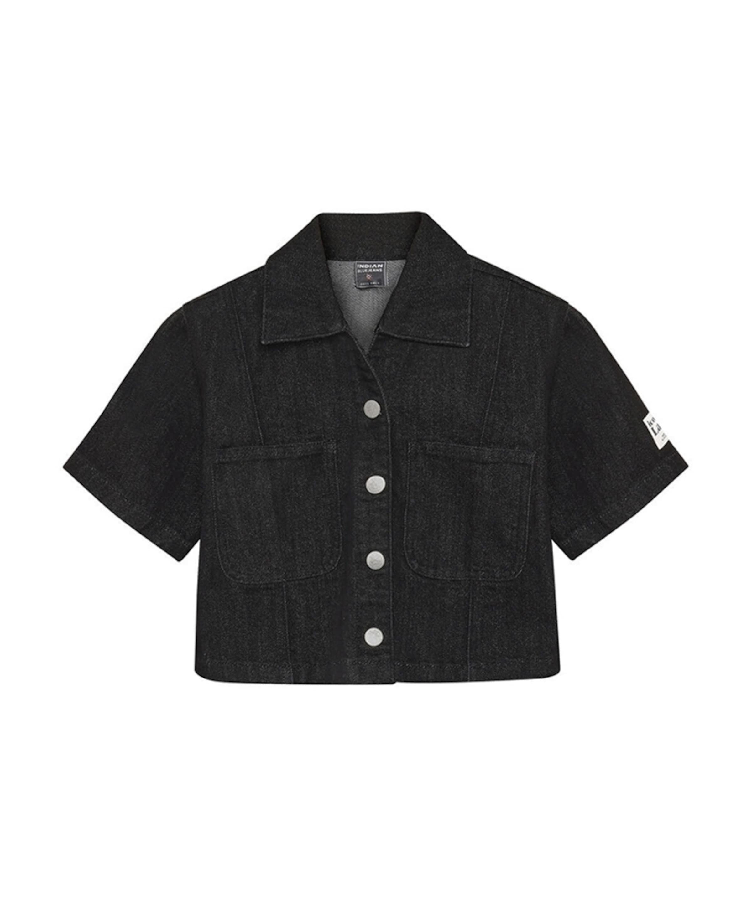 Indian Blue Jeans Meisjes blouse korte mouw zwart