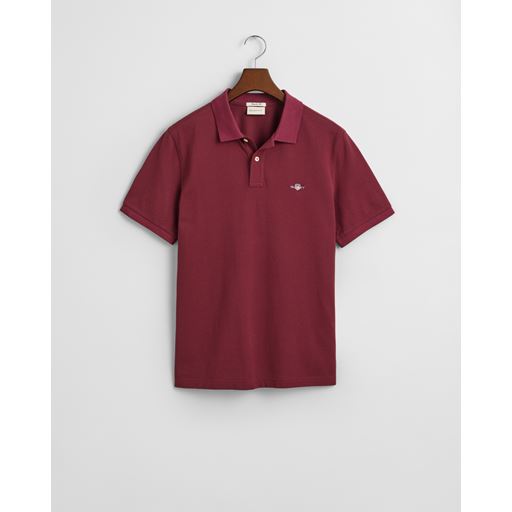 GANT Shield Piqué Polo T-shirt, Wine Red, 5XL