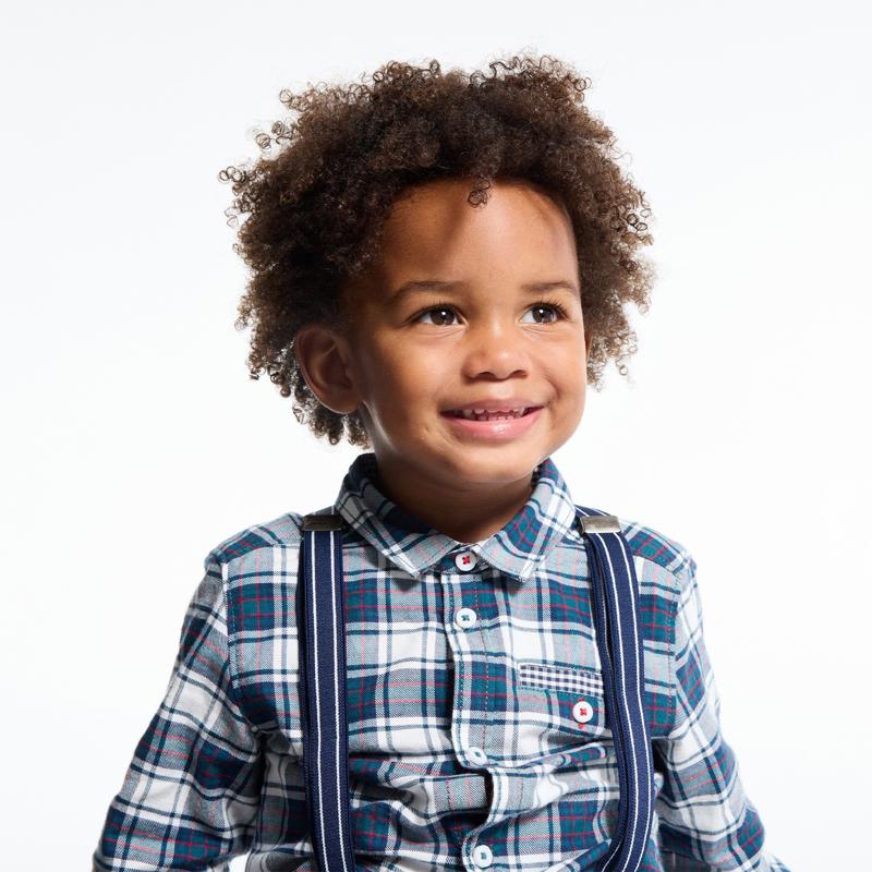 Chemise chaude à carreaux bébé garçon Vert