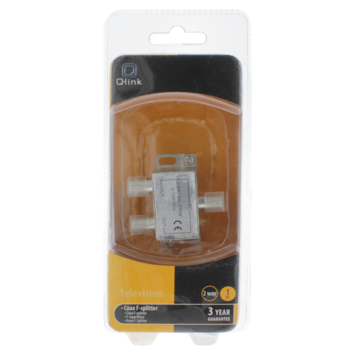 Q-Link coax F-splitter 2-weg/3F-connector