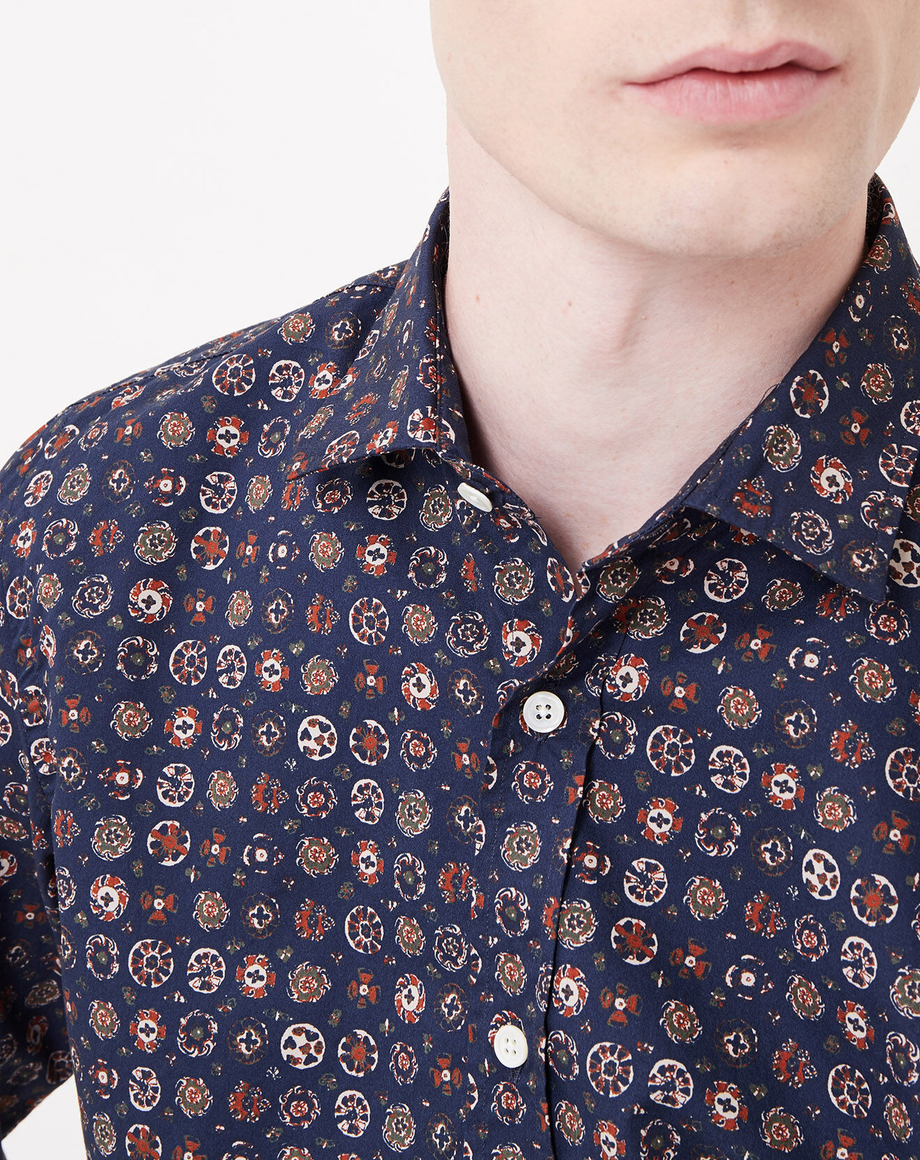 Hartford Chemise Slim Sammy imprimée bleu marine/multicolore