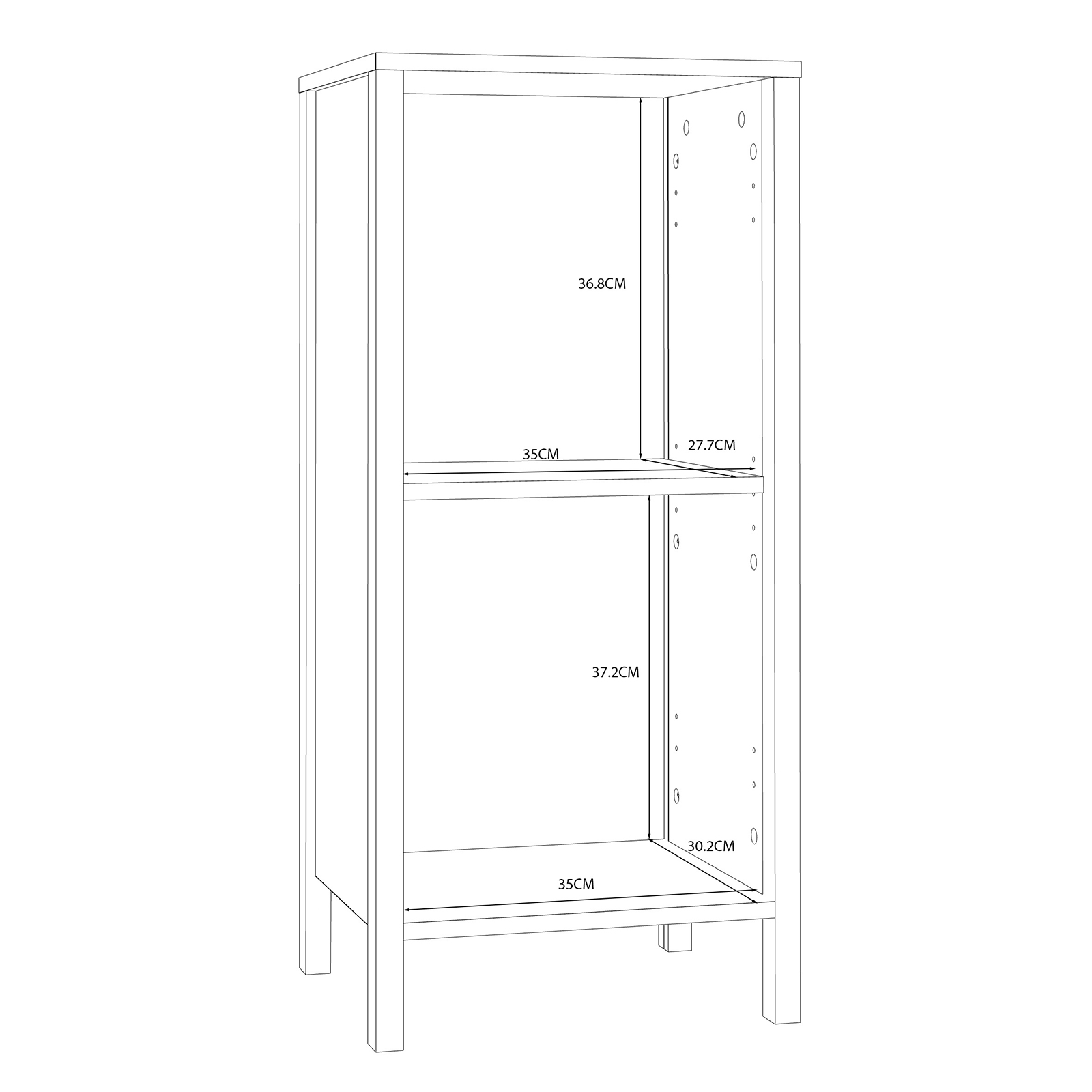 Unterschrank - weiß - 40 cm