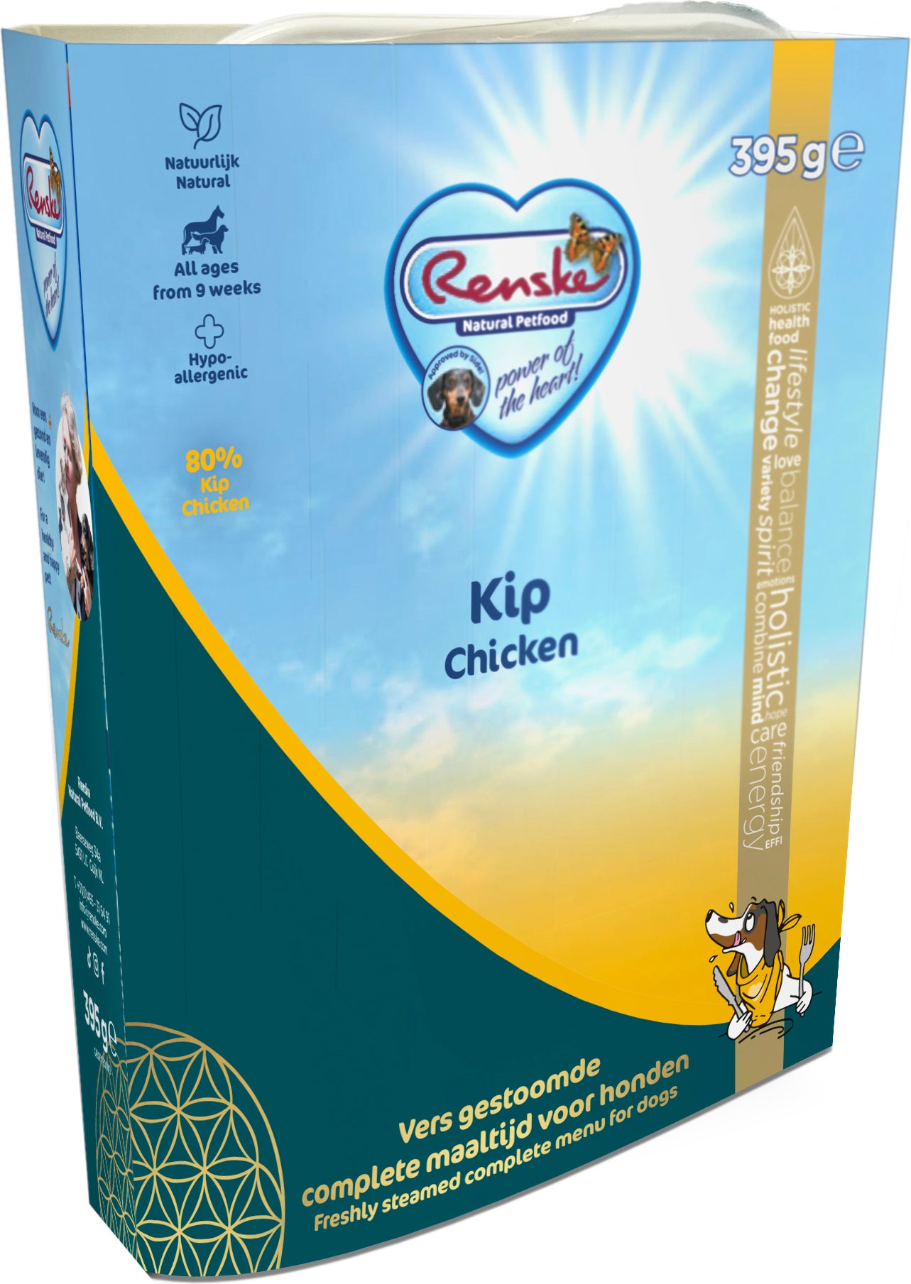 Renske hondenvoer vers kip adult 395 g