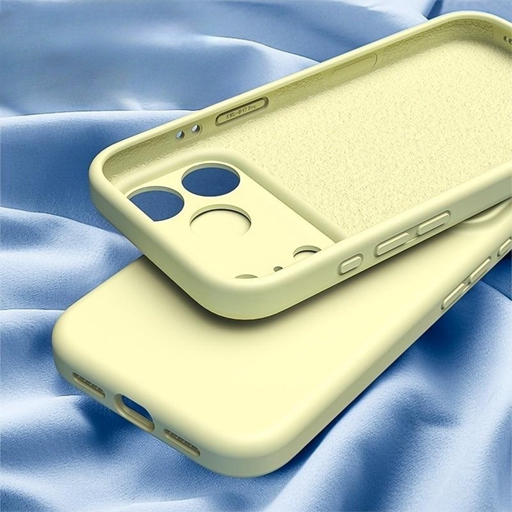 iPhone 17 Pro Max Silikon Case Hülle mit Kameraschutz - Hellbraun