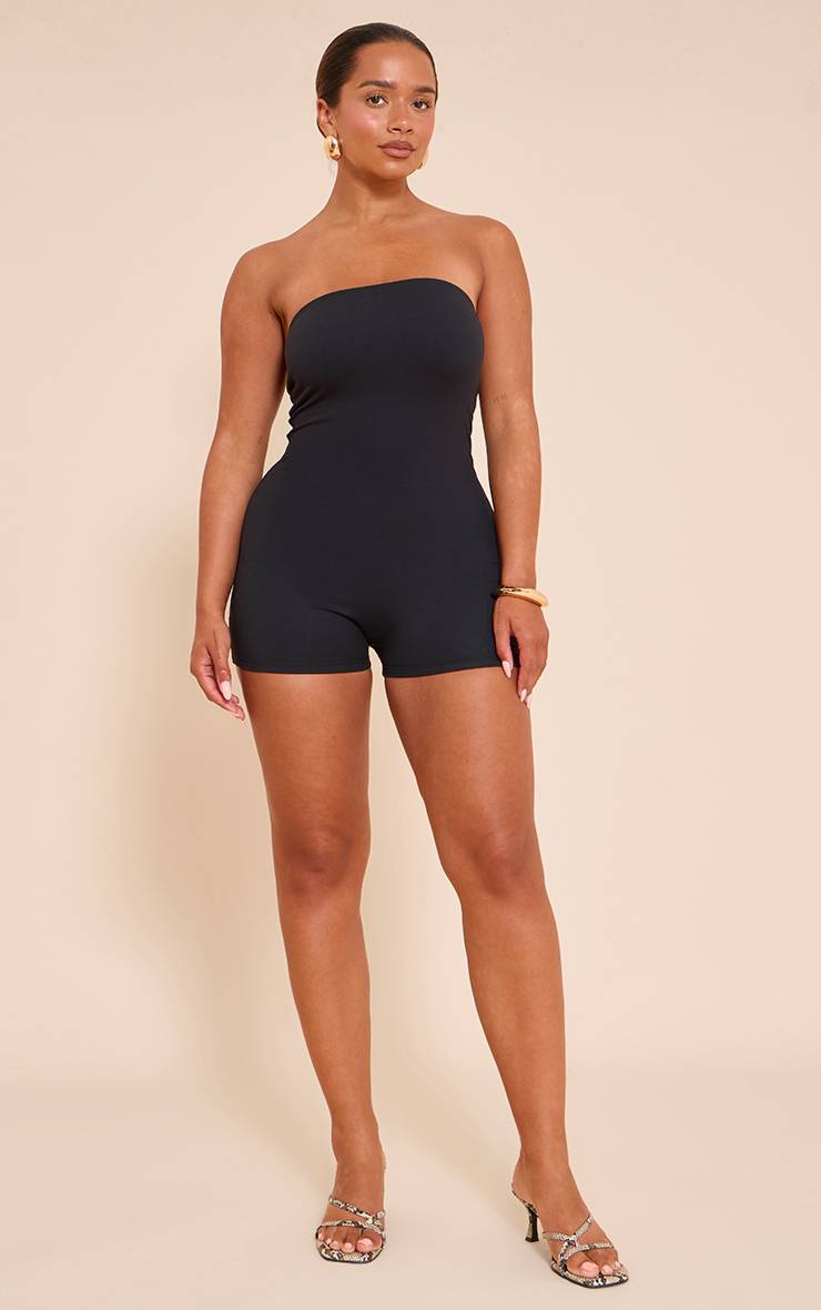 Noir Combi-short Bandeau Sculptante Shape